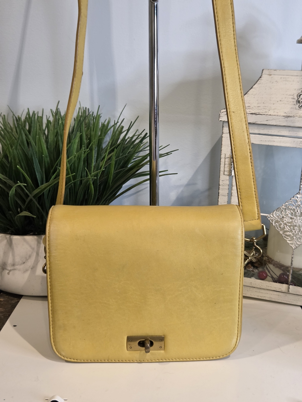 J. Crew Yellow/Mustard Leather Crossbody Bag